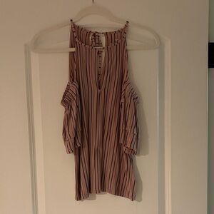 American Eagle Outfitters Blush Striped Blouse